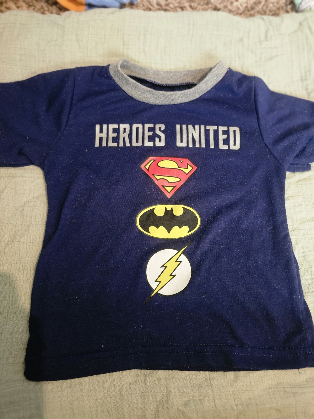 DC Comics Kids 'Heroes United' Navy Blue Superhero Tee